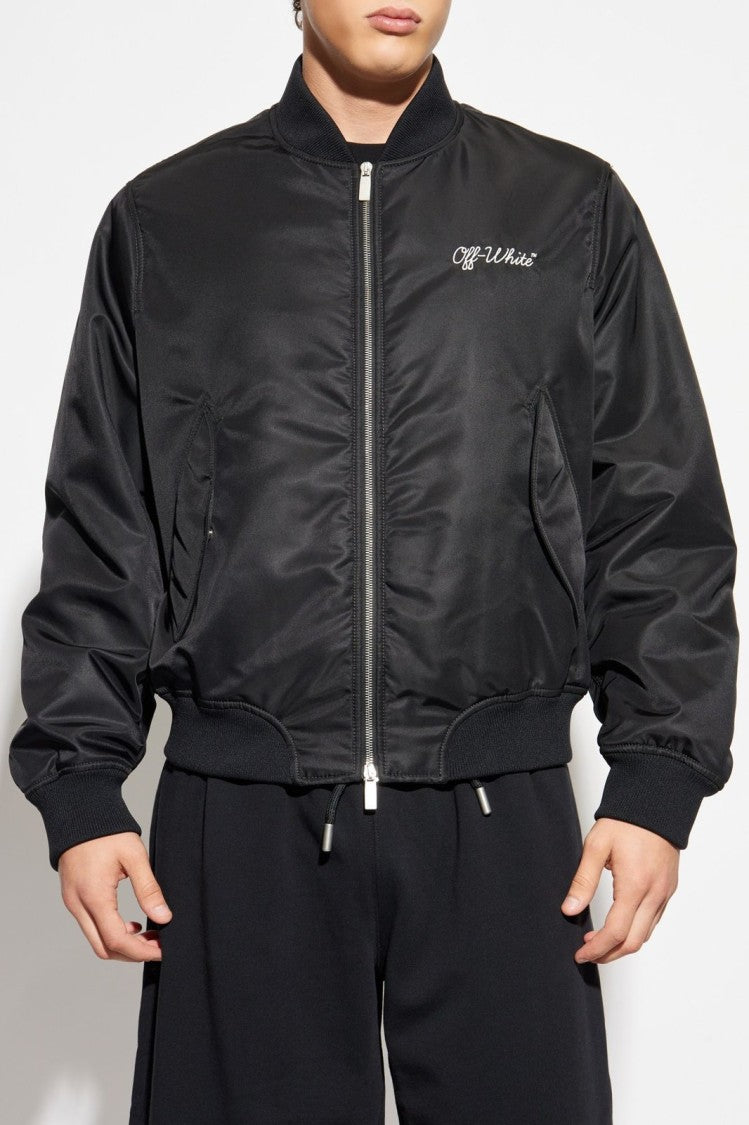 Minimalist Black Jacket With Modern Silhouette And Zipper Closure