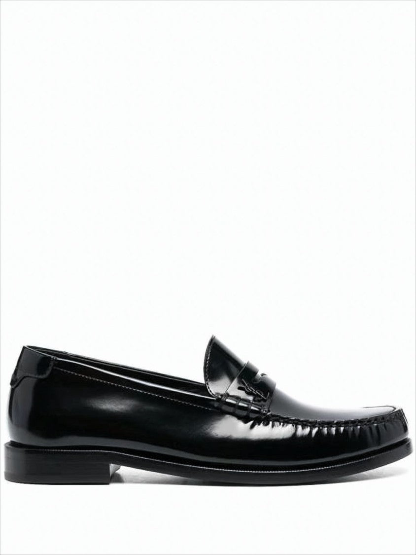 Polished Calf Leather Loafer with Classic Penny Strap