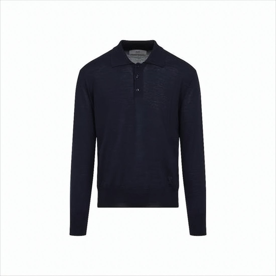 Long-Sleeve Polo Shirt in Fine Merino Wool