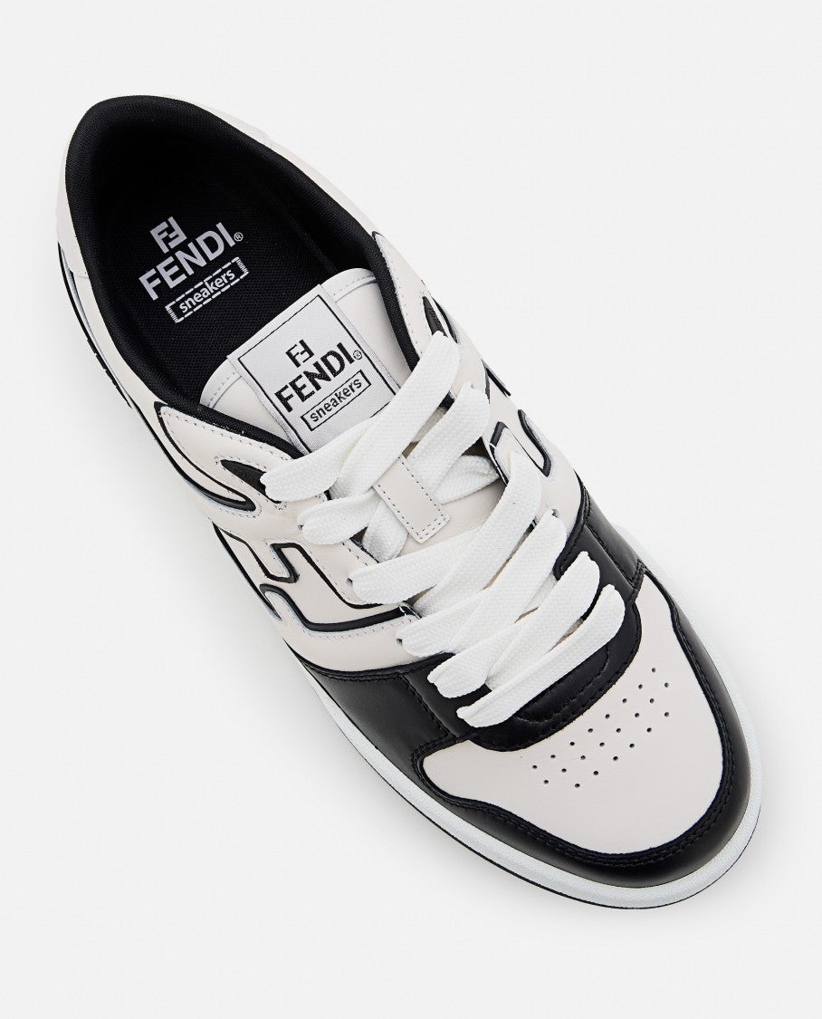 White And Black Fendi Match Sneakers