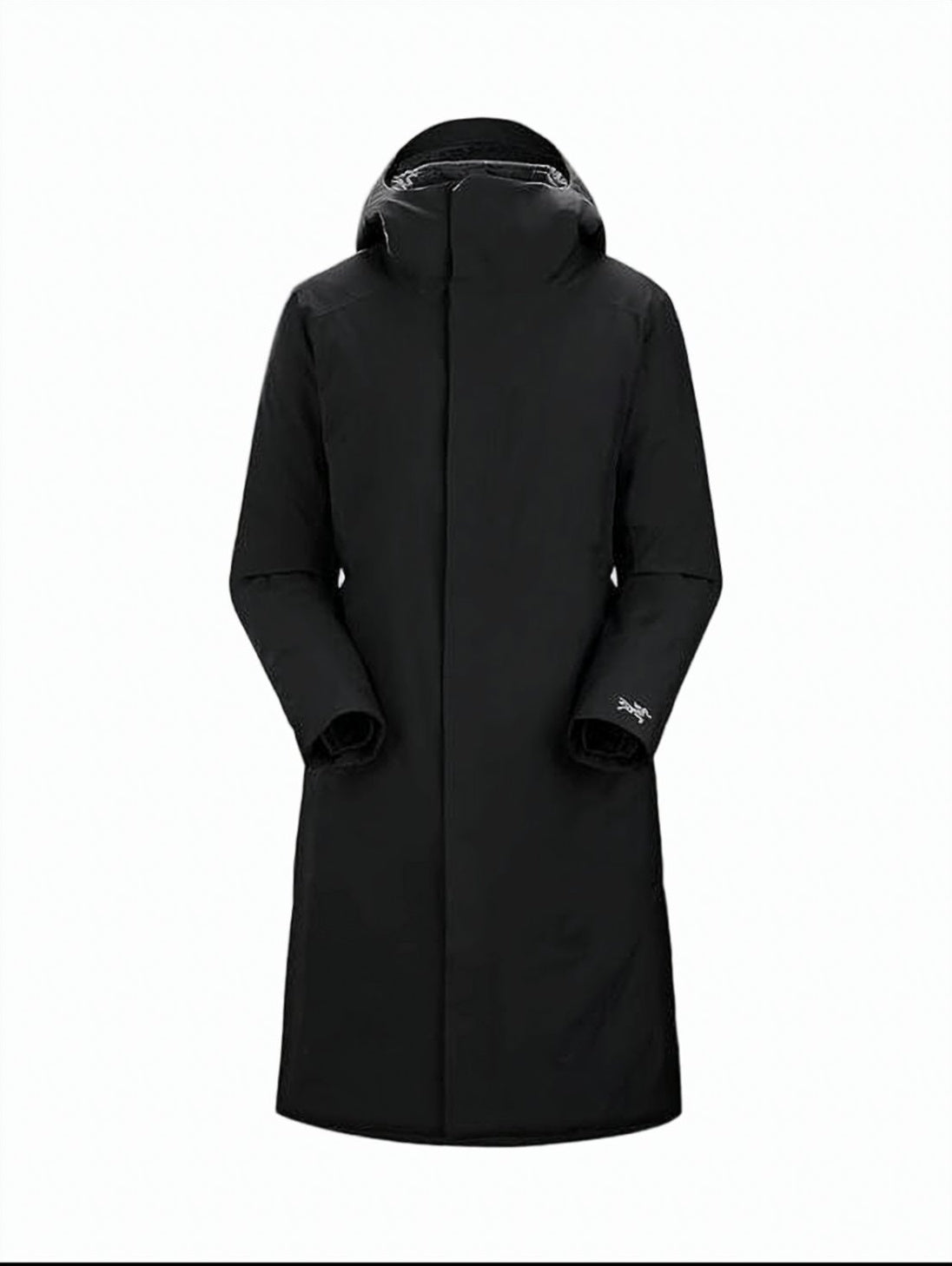 Long Padded Coat with High Collar