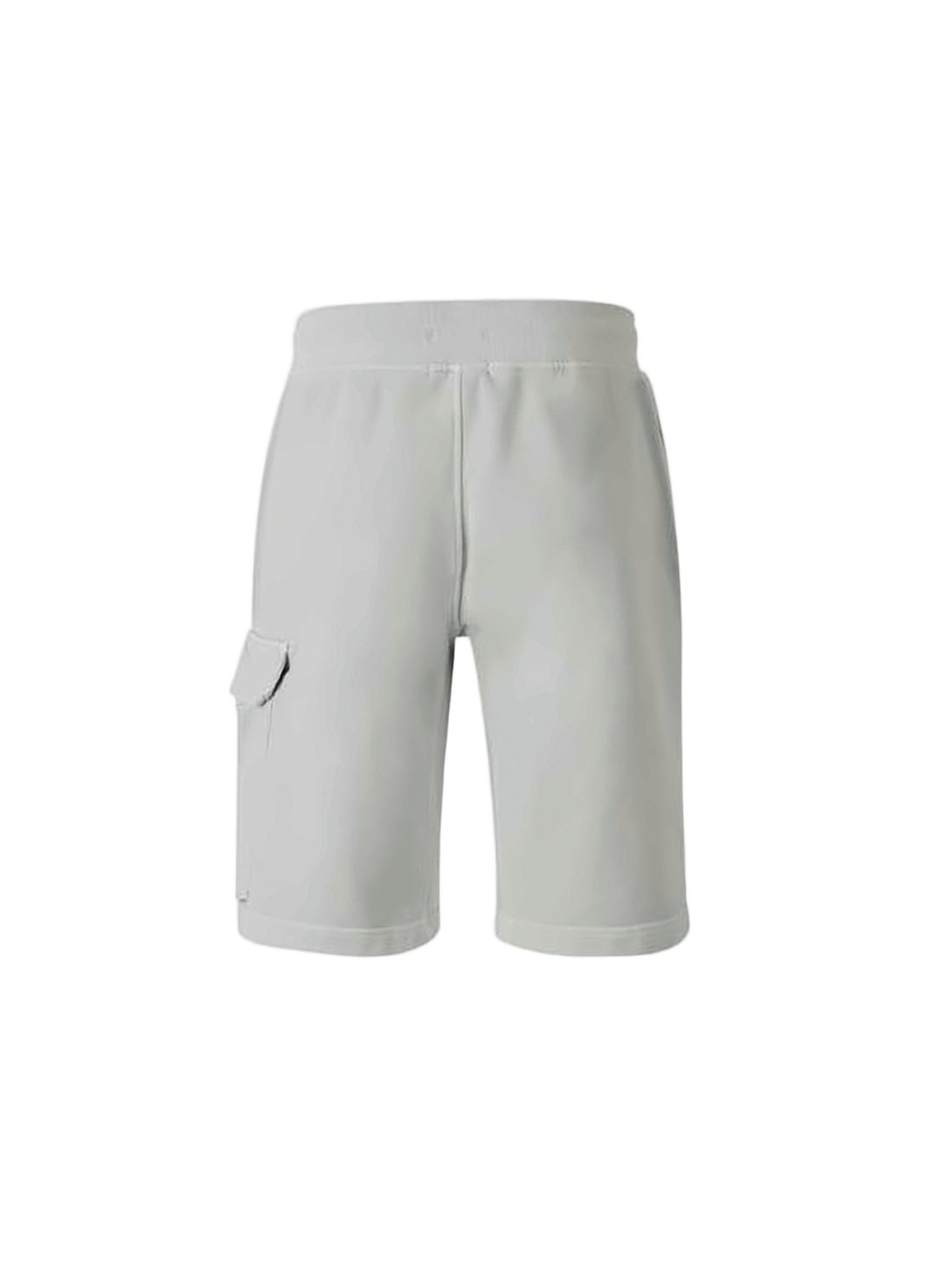 Minimalist Grey Shorts with Distinctive Logo Patch