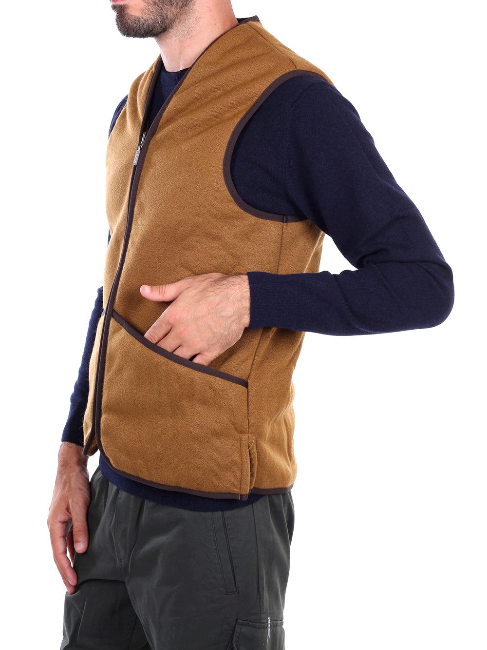 Warm Pile Reversible Waistcoat With Zip Closure