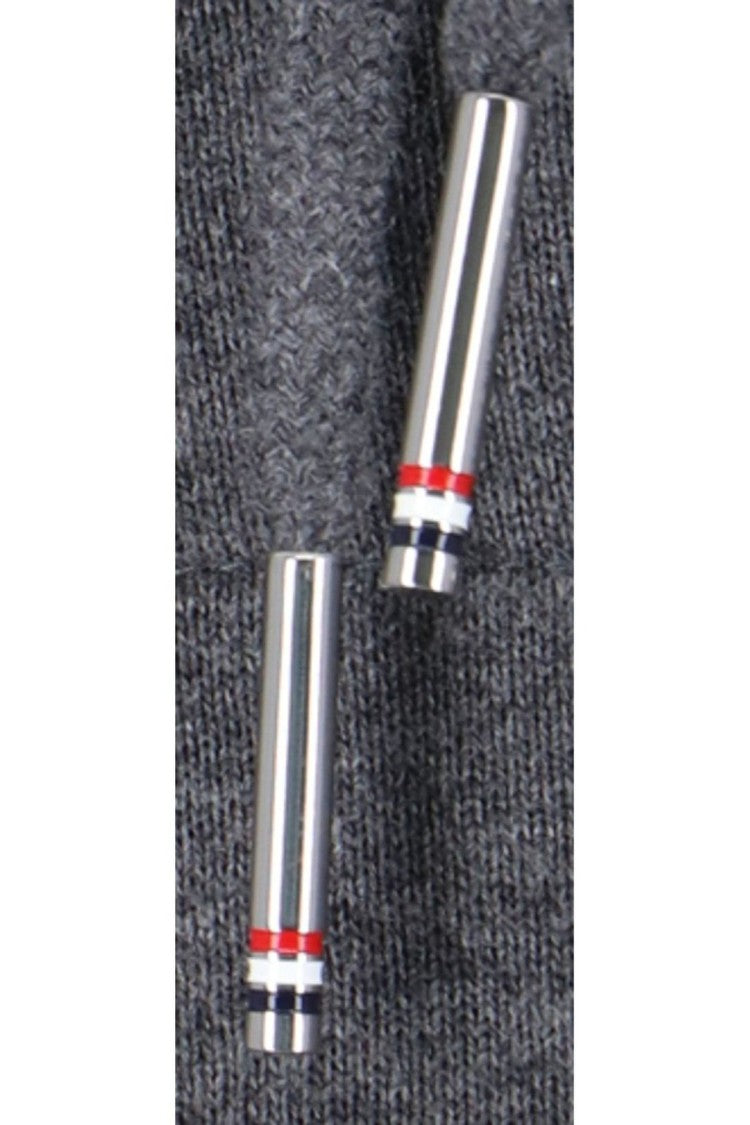 Zip-Up Hoodie With Striped Sleeves