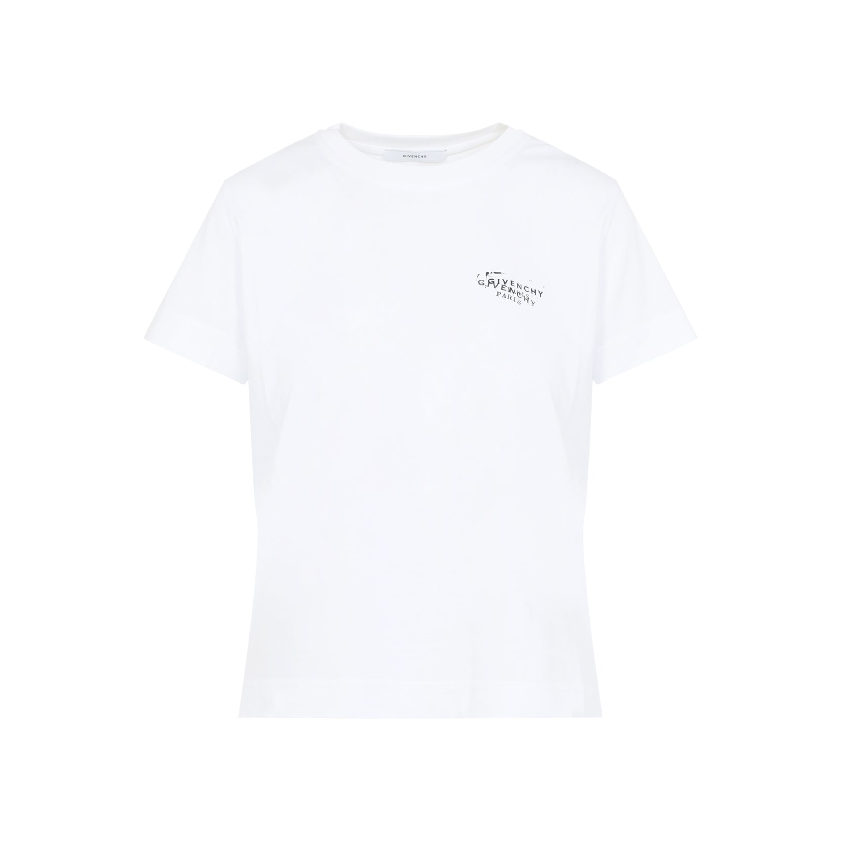 Minimalist Cotton T-Shirt With Artistic Prints