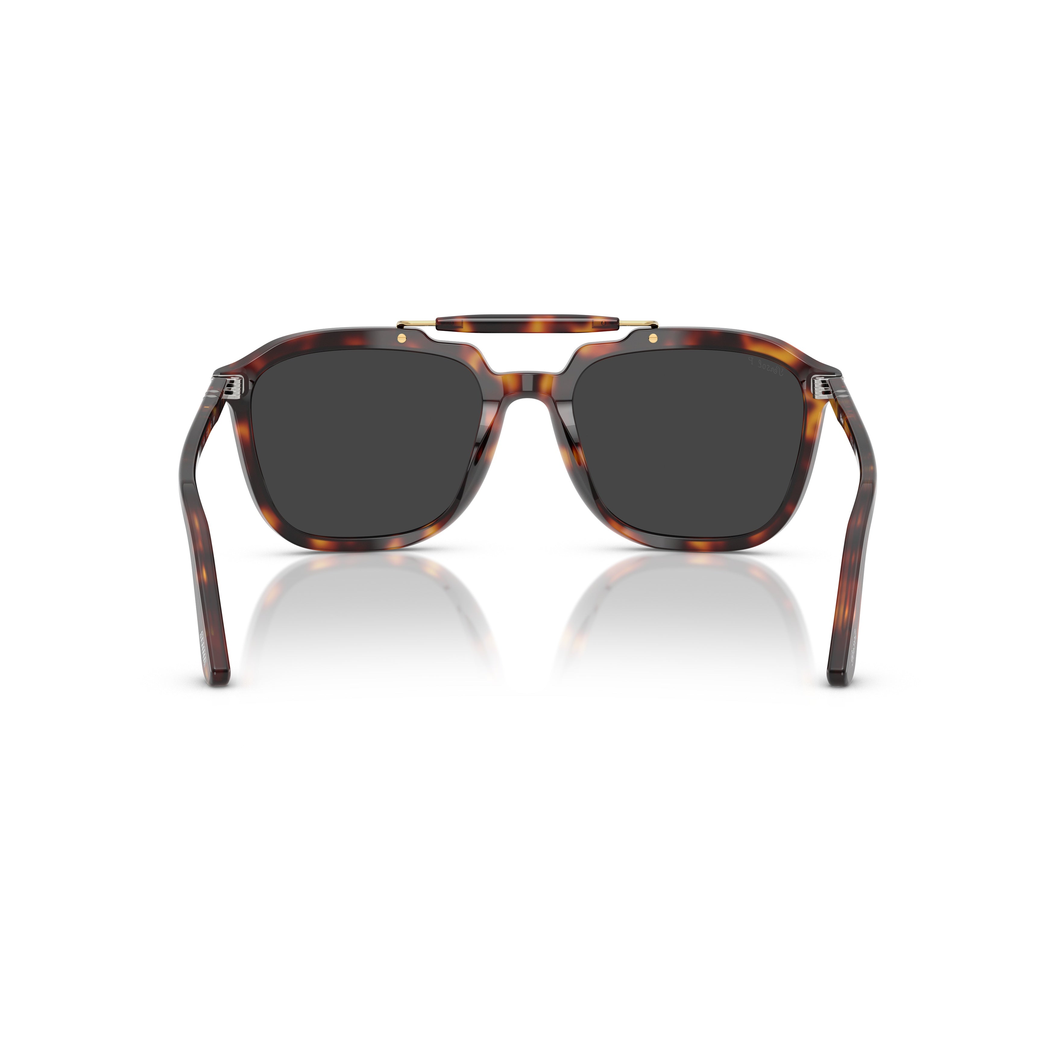 0po0203s Bold Tortoiseshell Sunglasses with Gold-tone Accents