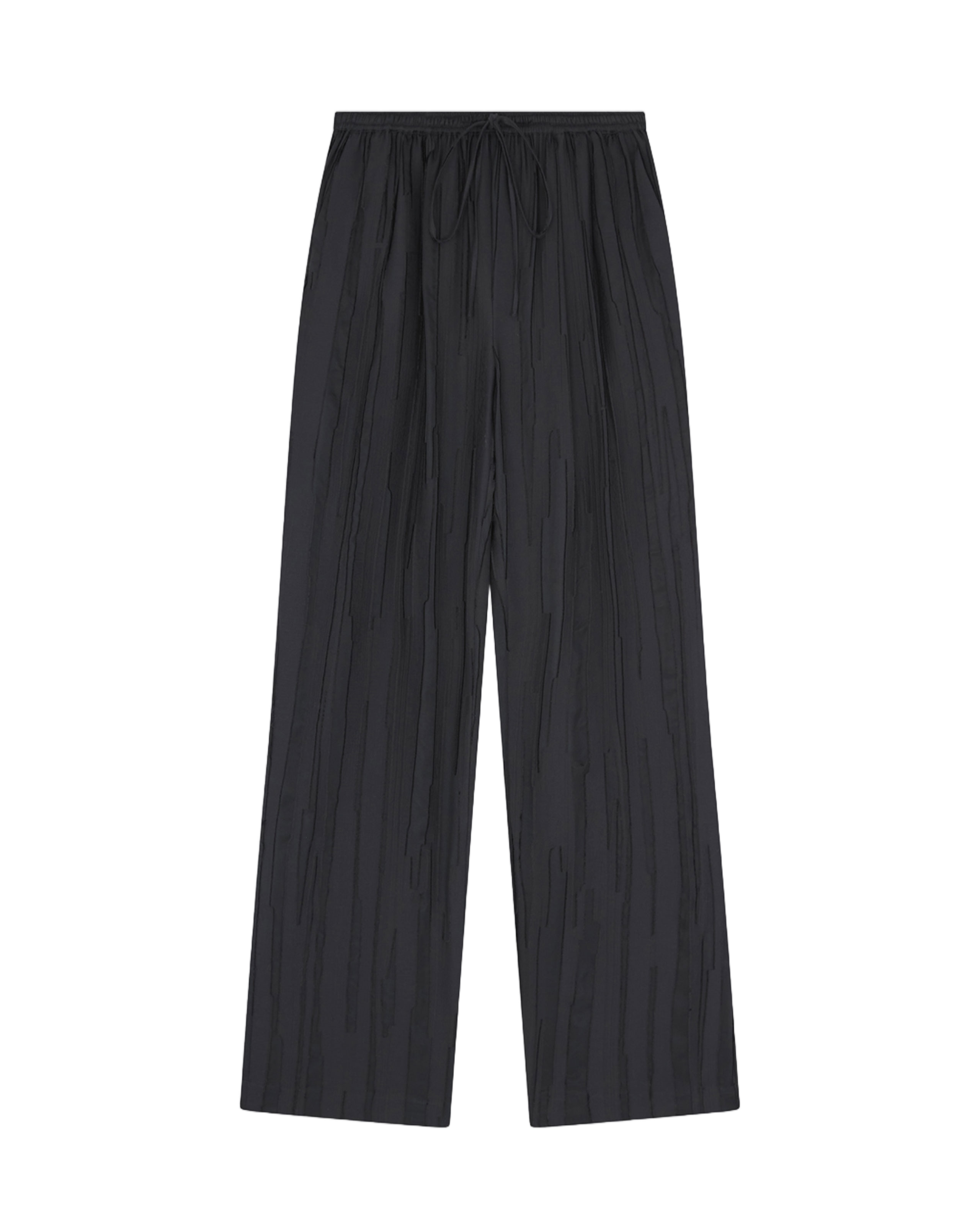 Wide Pants With Elastic Waistband