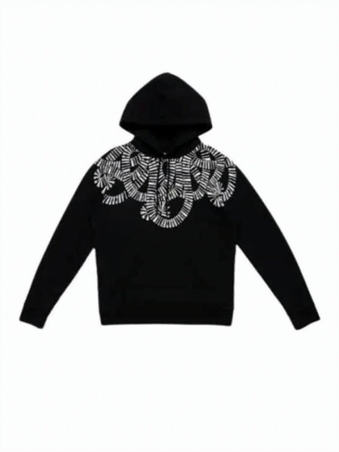 Graphic Black Hooded Sweatshirt