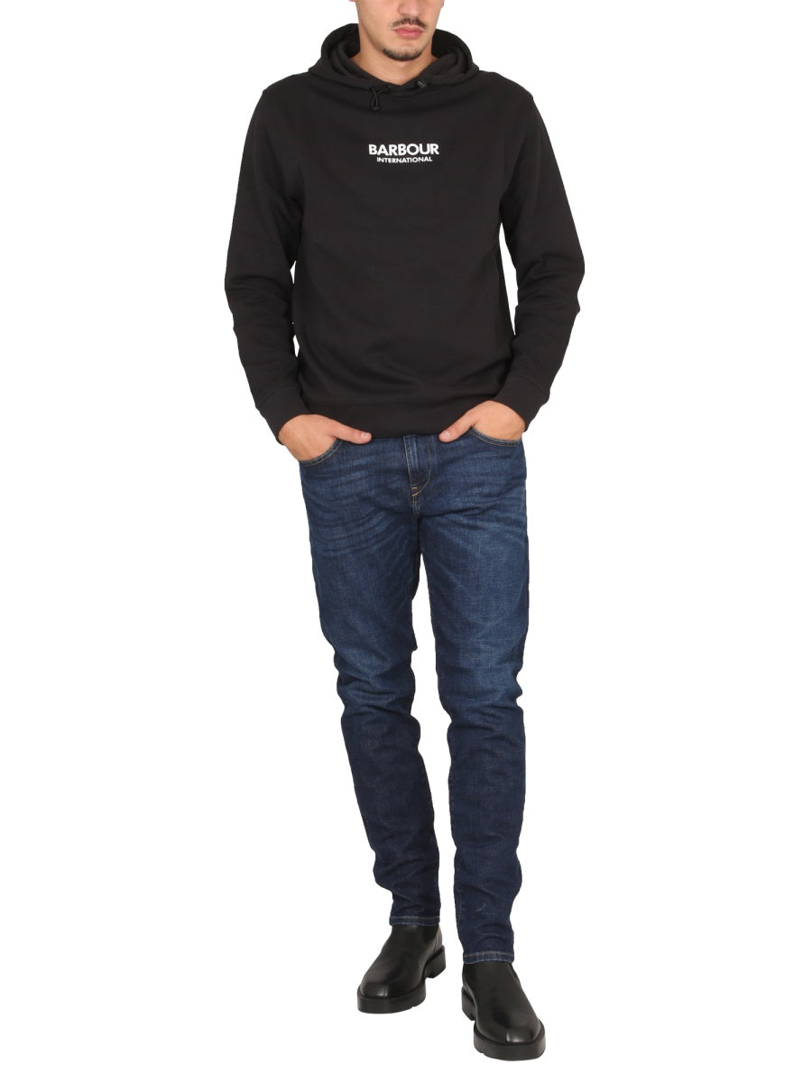 Relaxed-Fit Black Hoodie With Drawstring