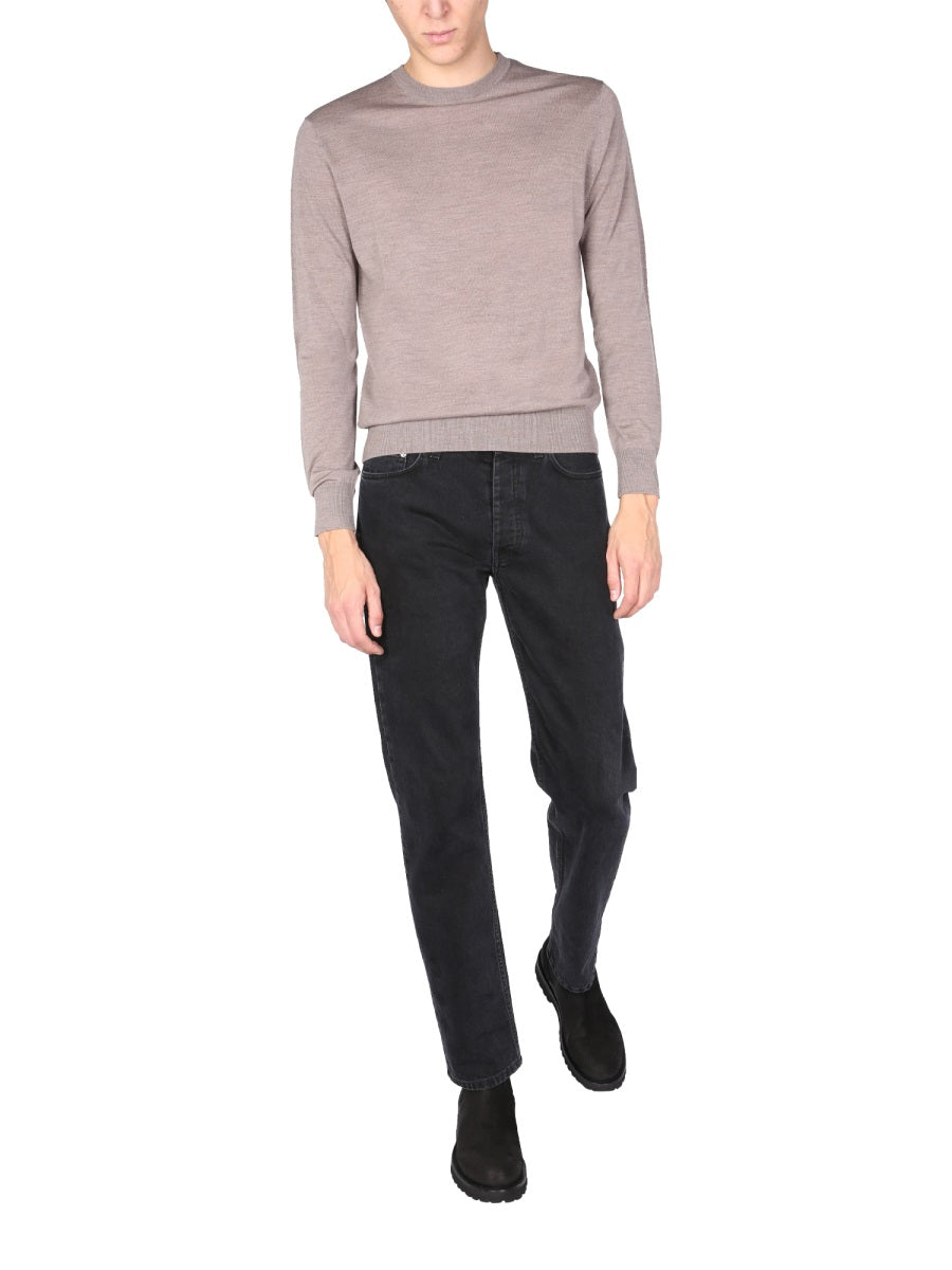 Fitted Crew Neck Sweater