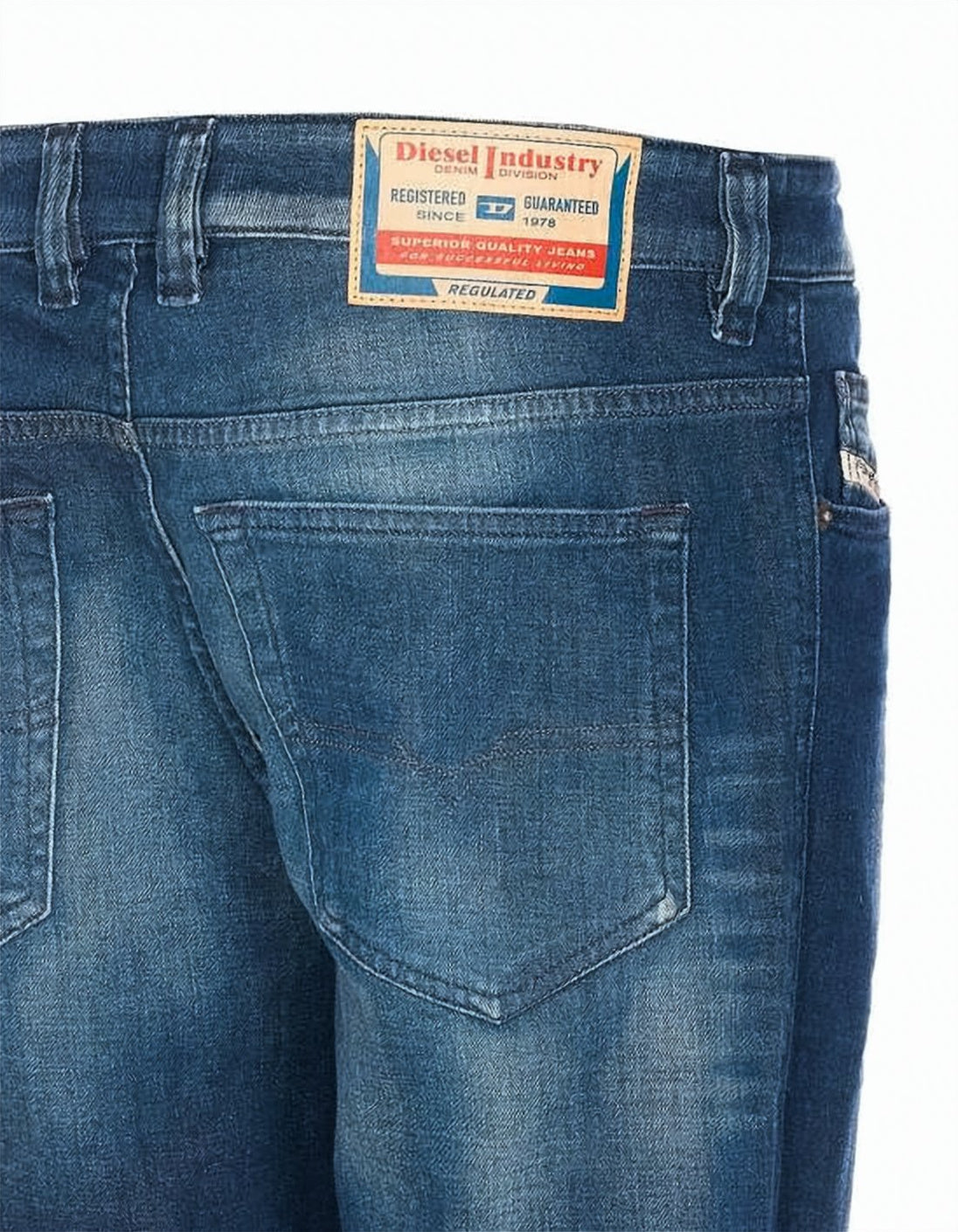 Straight Leg Denim Pants with Classic Five-Pocket Design