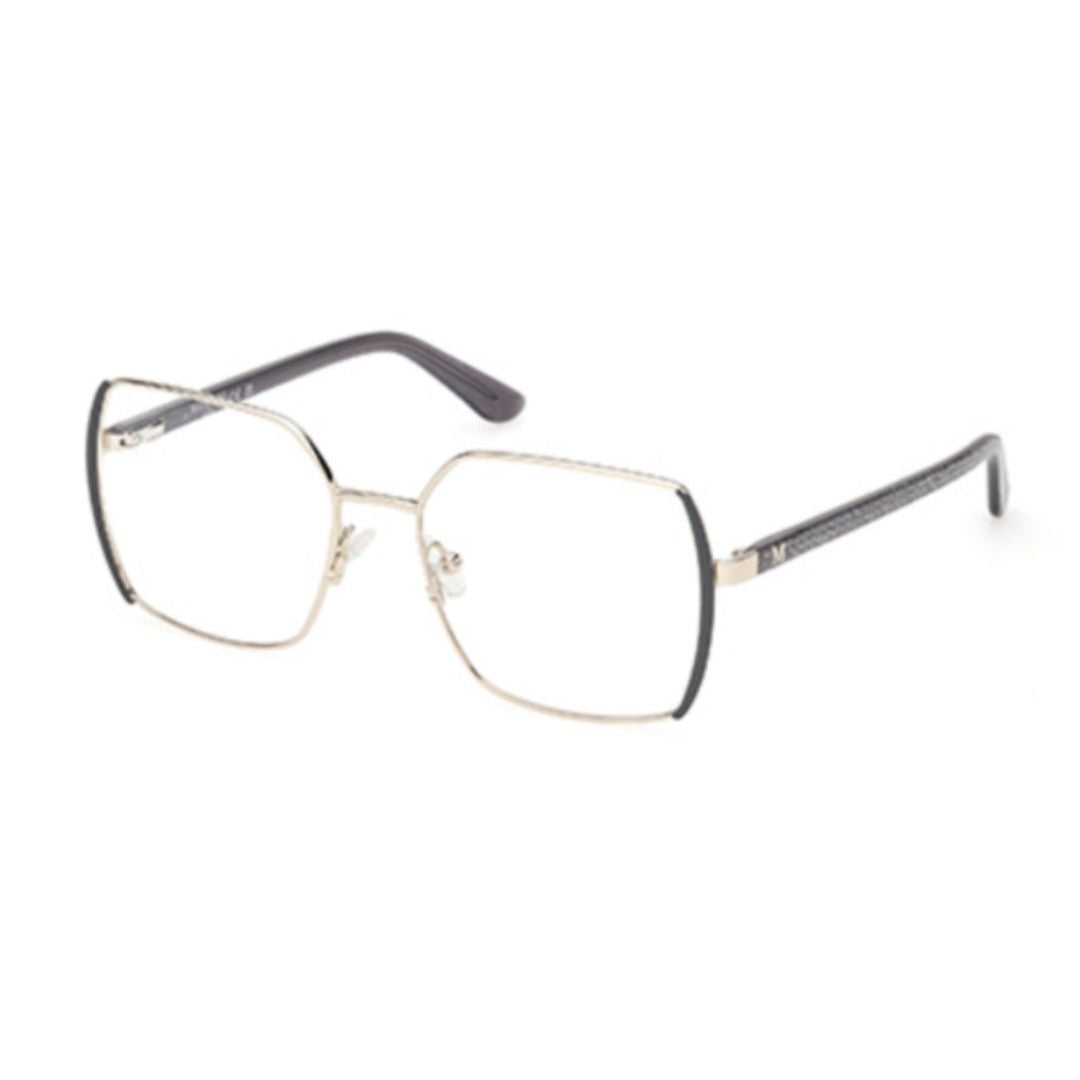 Gm50014 Geometric Square Frame Eyeglasses with Thin Metallic Rims