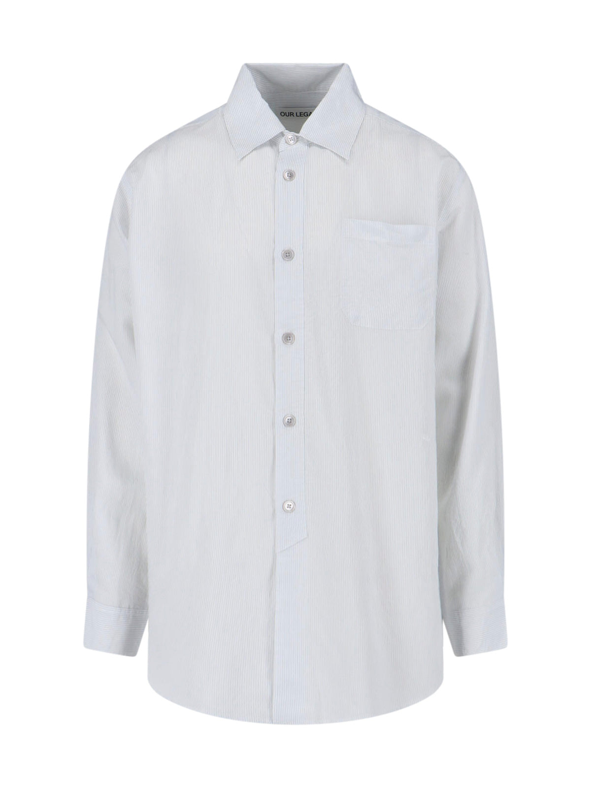 White Vast Striped Patterned Shirt