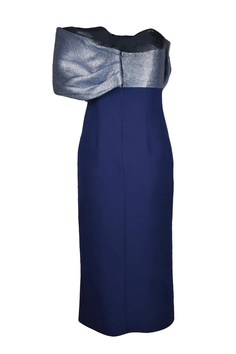 Longuette Sheath Dress - Blue