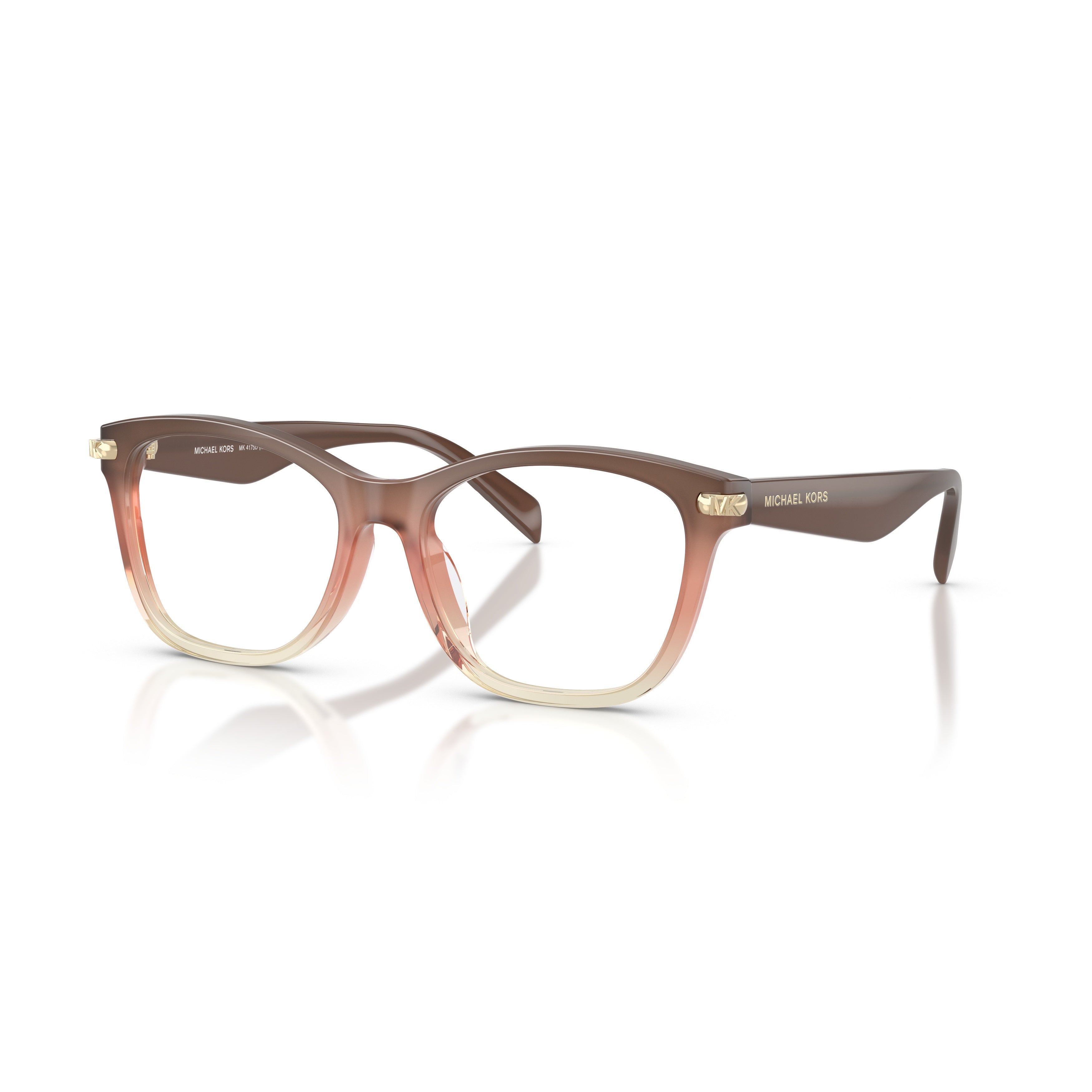 0mk4175d Square Frame Gradient Eyeglasses with Gold Accents