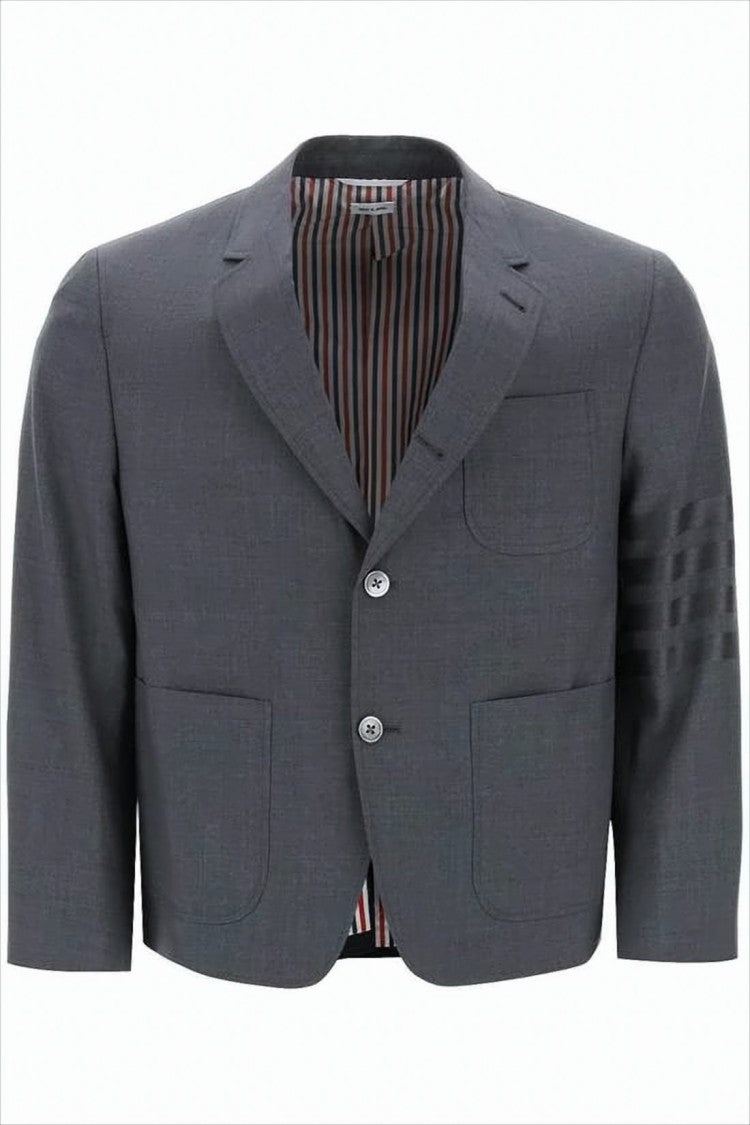 Cropped Tailored Suit Jacket with Structured Fit