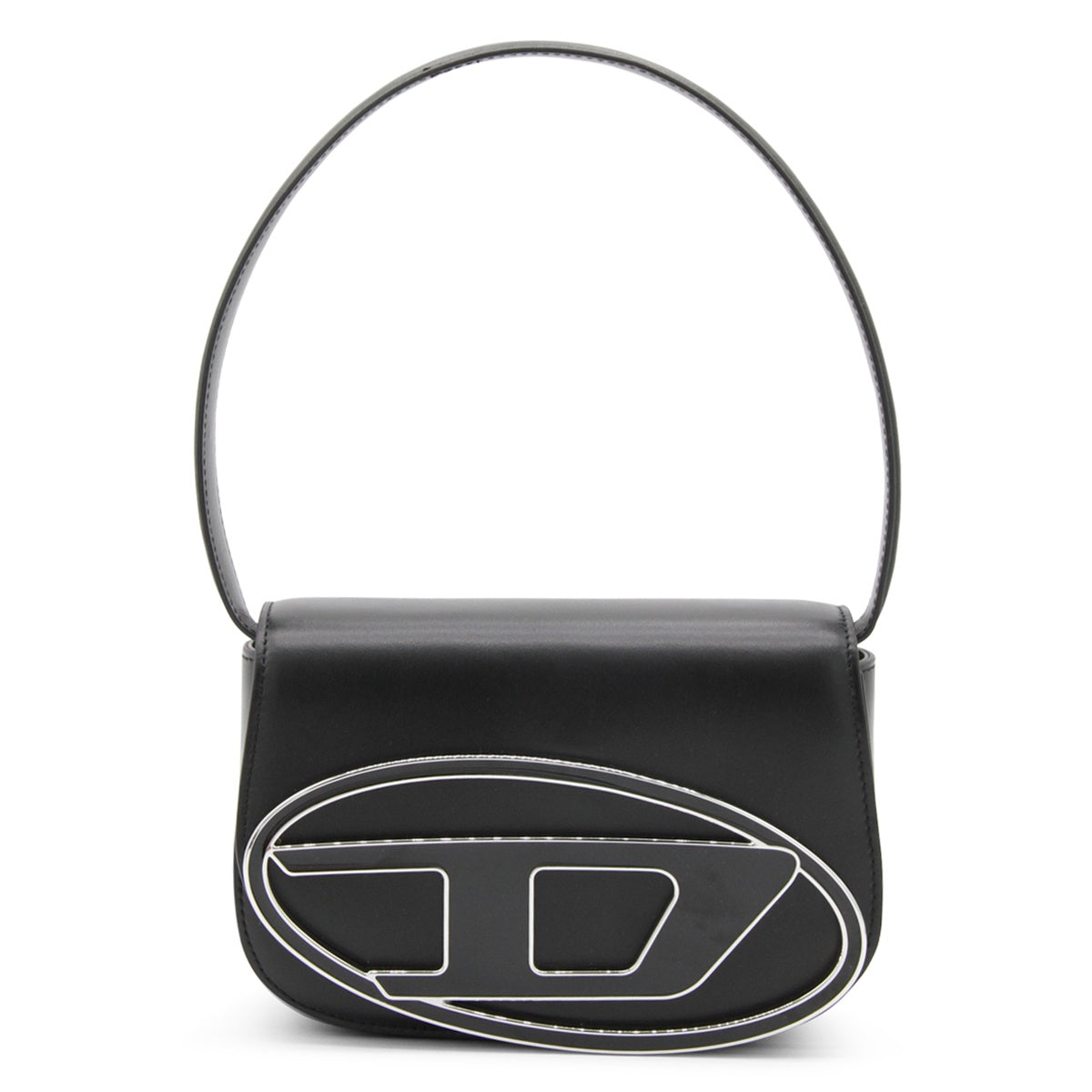 1DR Black Leather Shoulder Bag