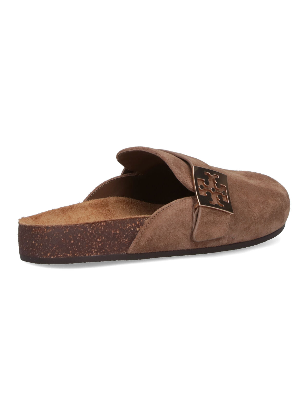 Brown Calf Suede Slip-On Mules