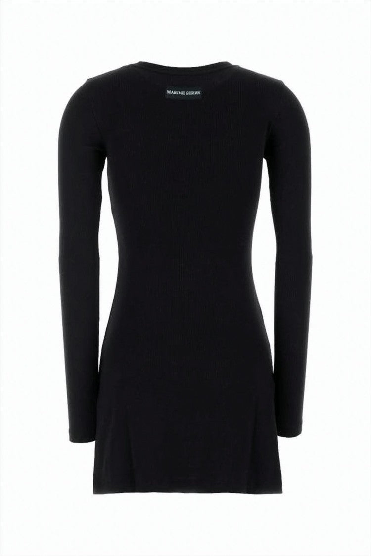 Cut-Out Detail Long-Sleeve Top with Ribbed Texture