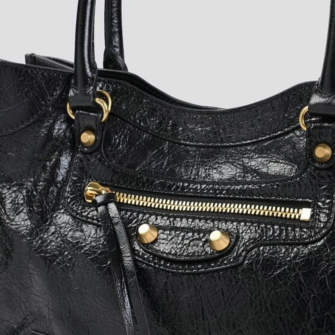 Textured Lambskin Shoulder Bag with Structured Silhouette