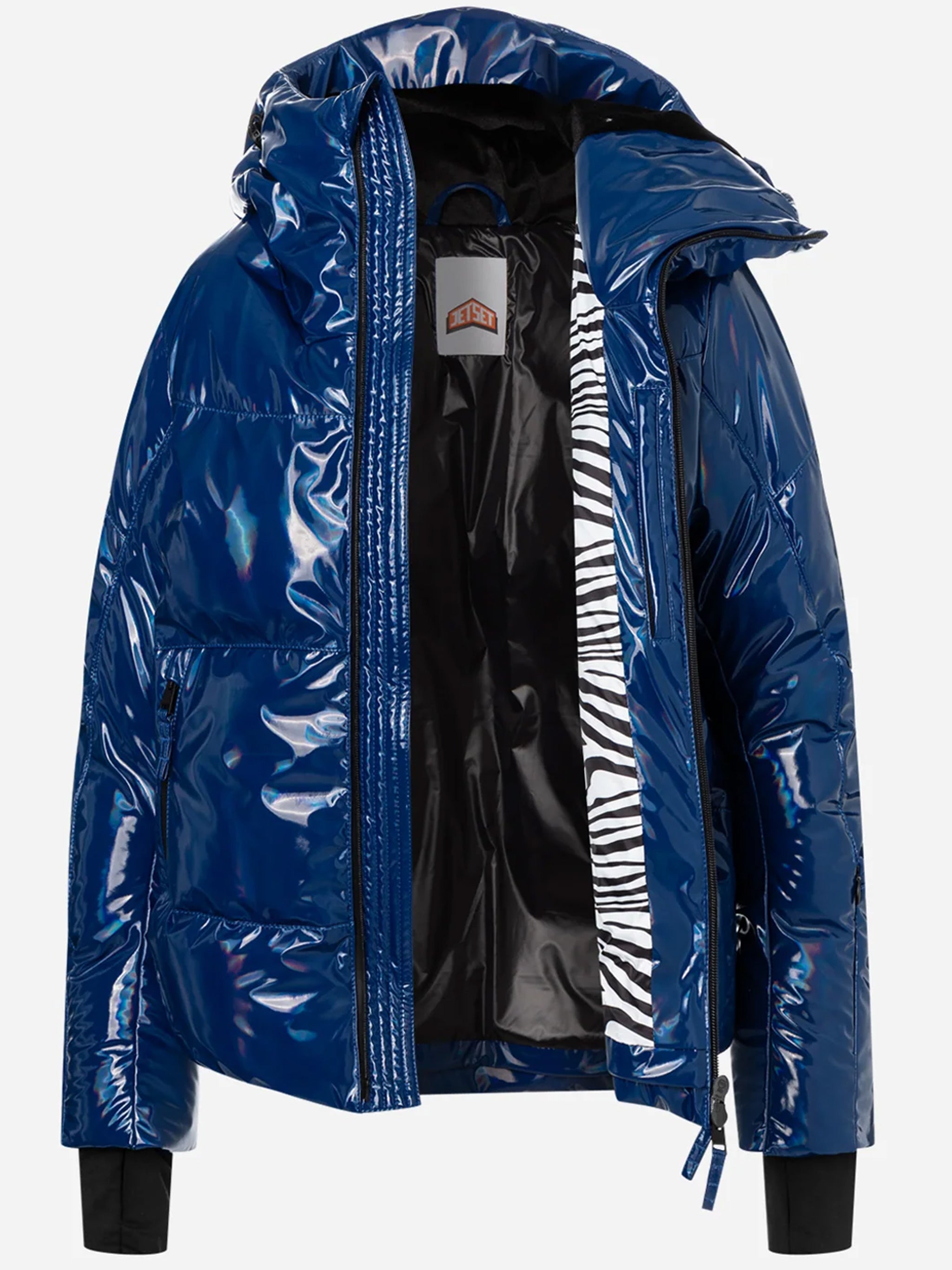 Blue Rosalia Iridescent Quilted Jacket