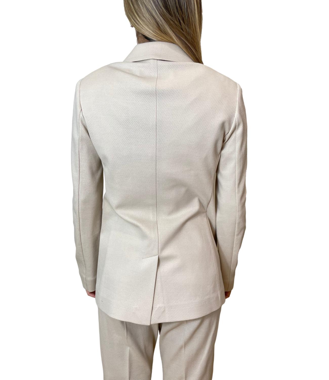 Ivory White Mmlrotondo Polyamide Jacket