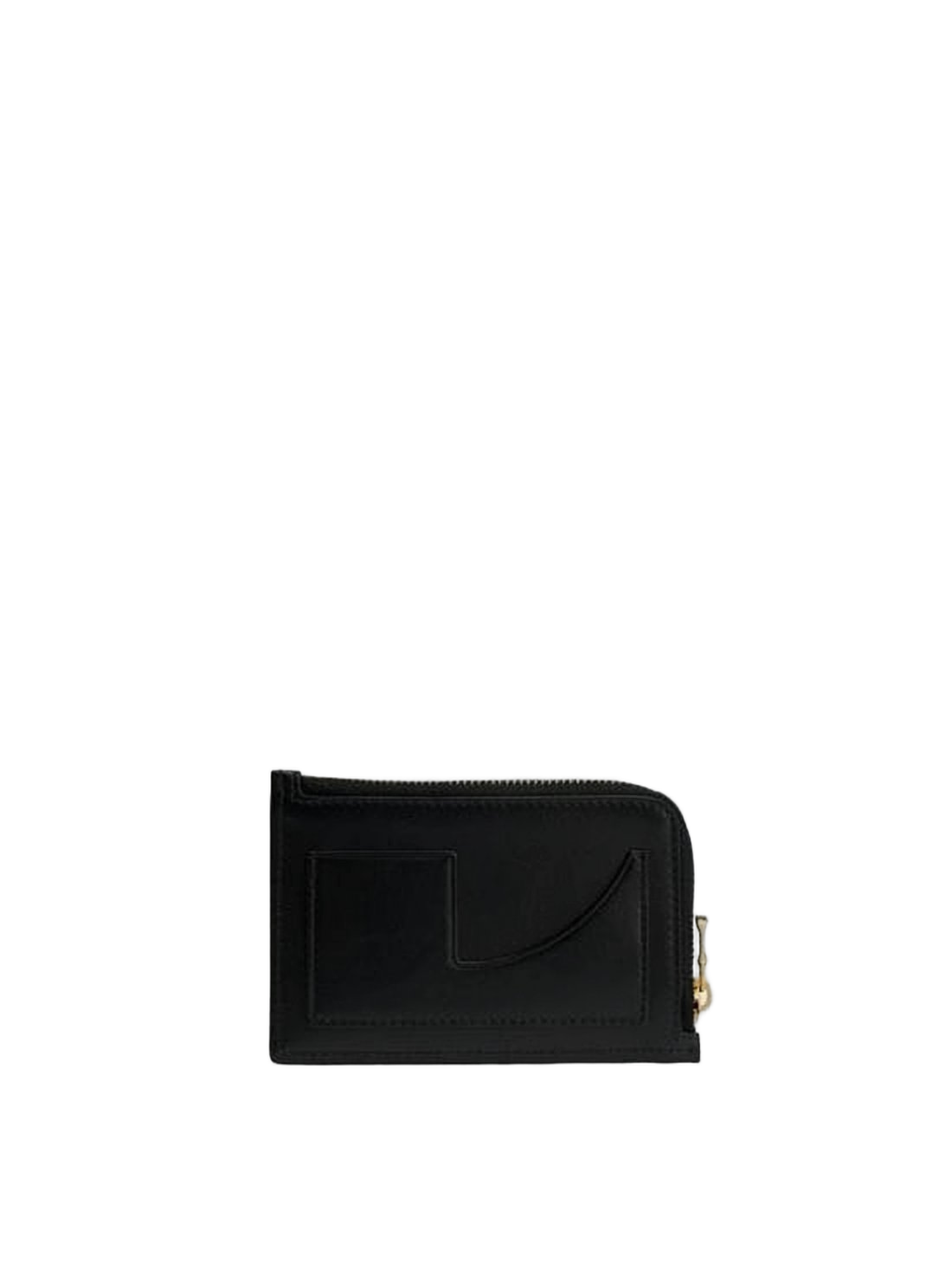 Sleek Black Leather Card Wallet