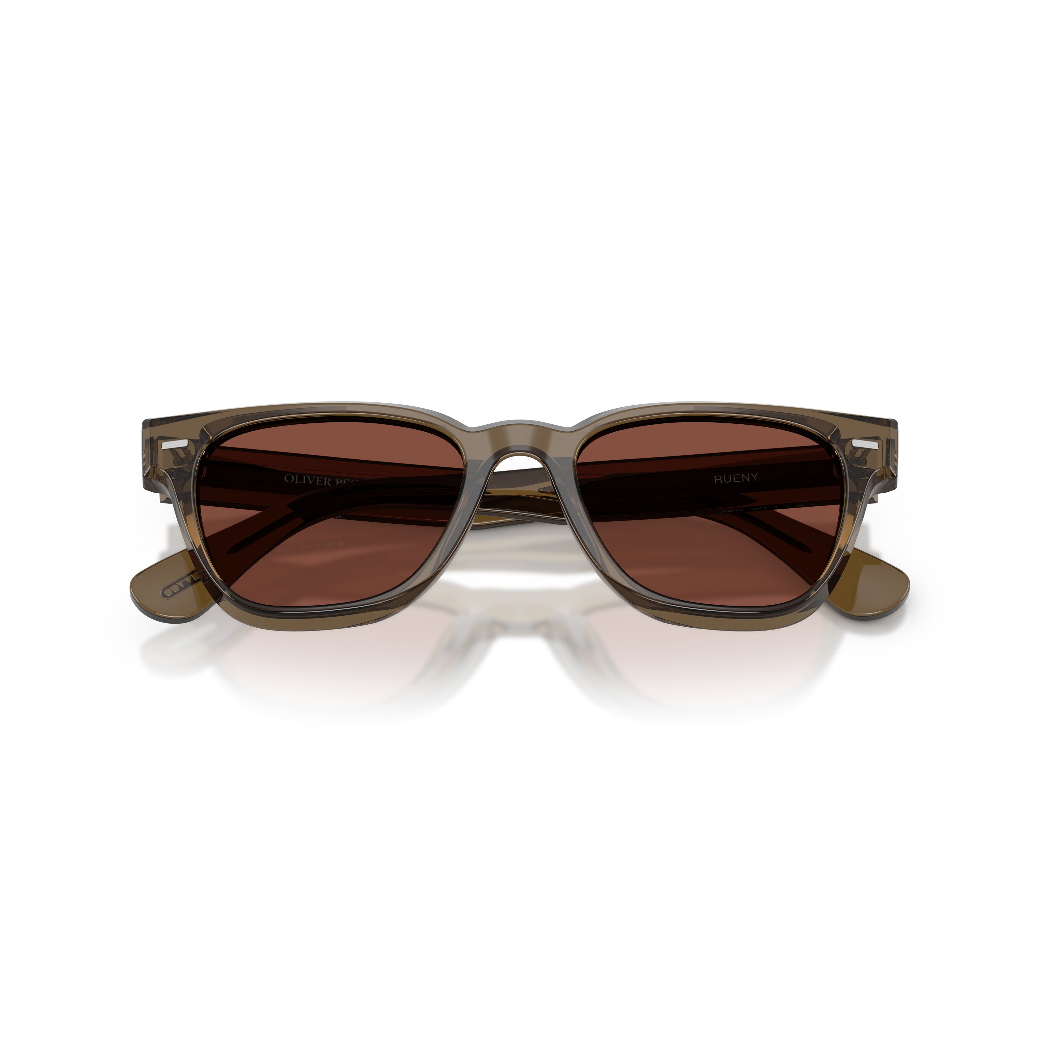 0ov5601su Translucent Brown Acetate Sunglasses with Textured Arms