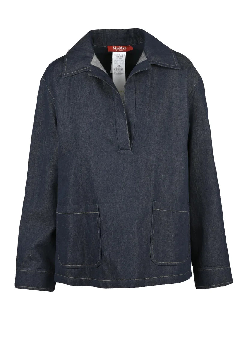 Amico Denim Blouse - Blue
