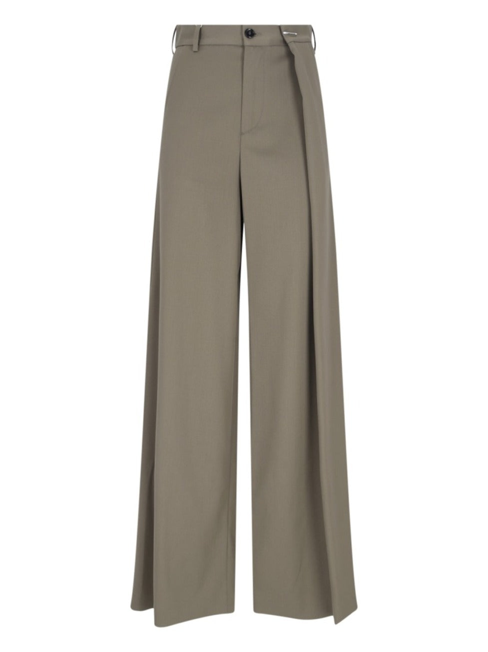 Pleated Palazzo Pants – Green
