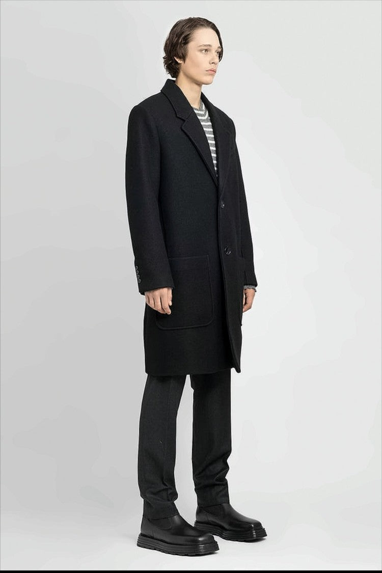 Tailored Two-Button Wool Coat With Notched Lapel