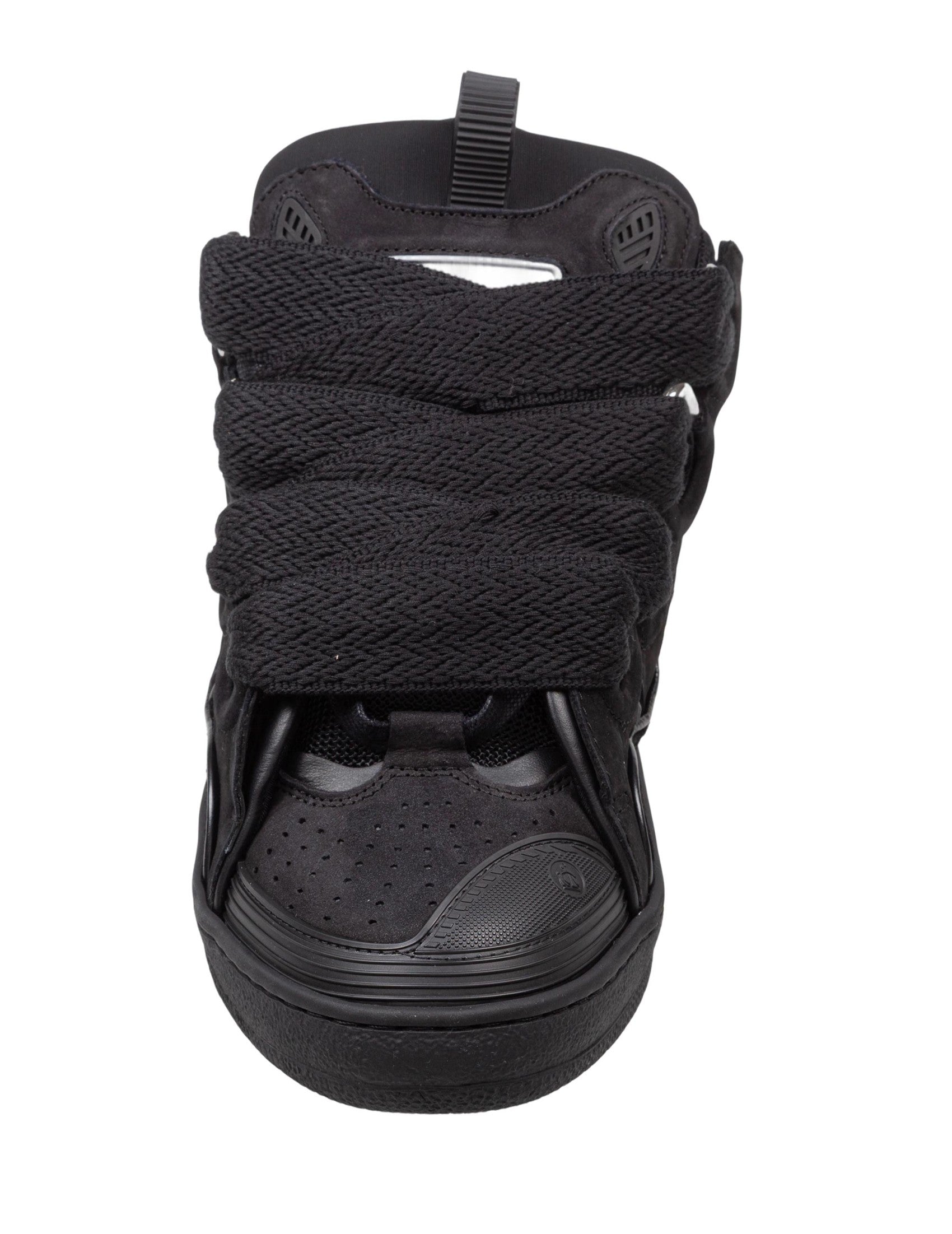 Black Curb Suede Sneakers