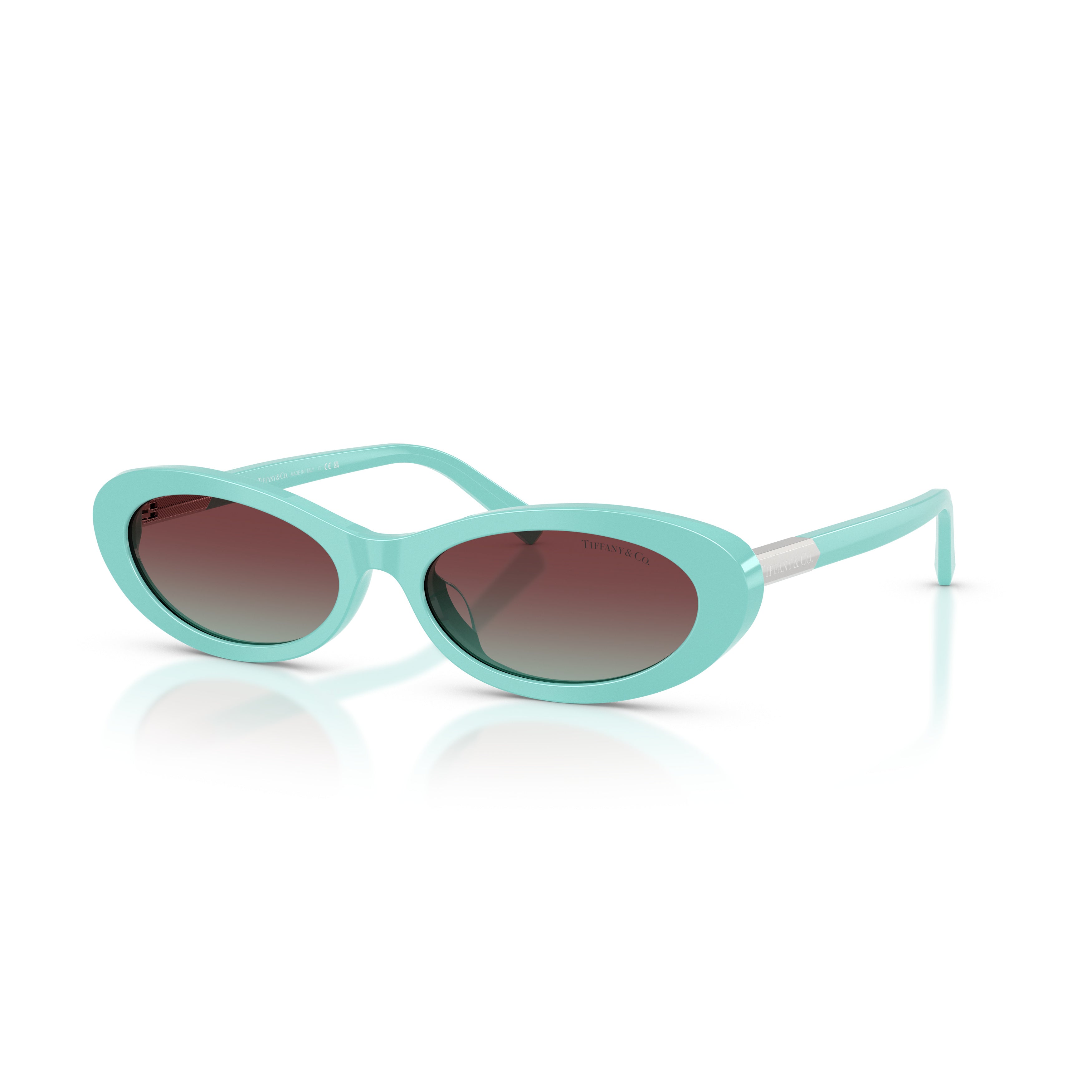0tf4250 Oval Acetate Sunglasses in Light Turquoise
