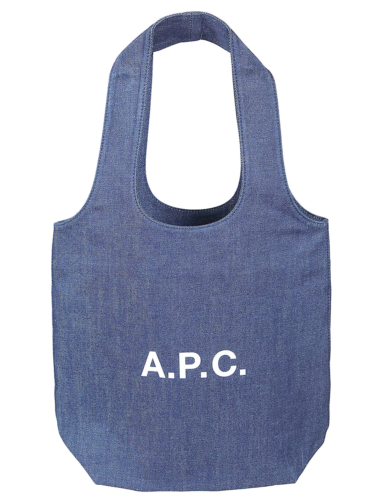Denim Shopping Bag With Logo