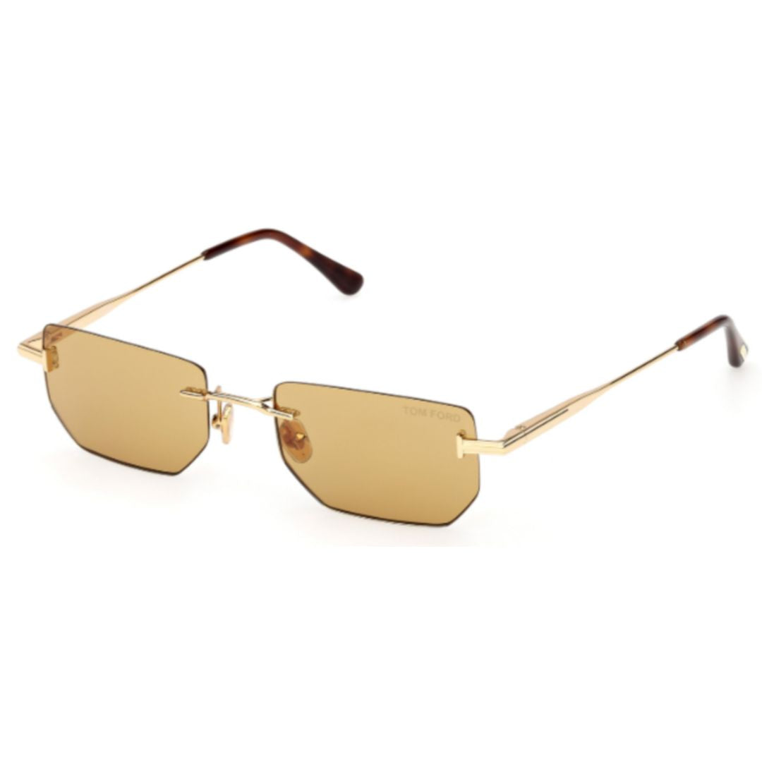Ft1355 Geometric Rimless Sunglasses