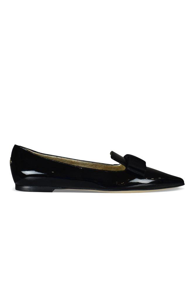 Patent Leather Ballerinas With Front Knot