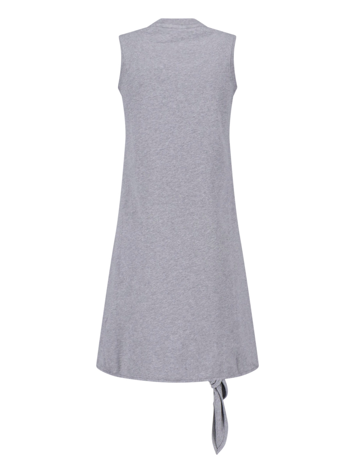 Grey Sleeveless Knotted Organic Cotton Dress