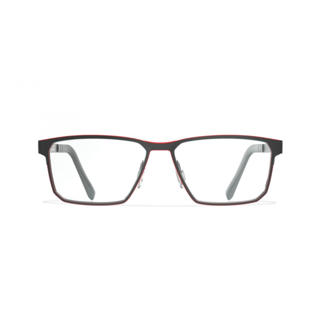 Bf991 Westhampton Rectangular Frame Eyeglasses with Subtle Red Accents