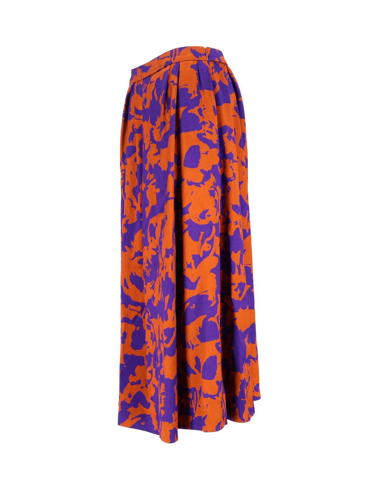 Flowing Orange Skirt With Smooth Texture