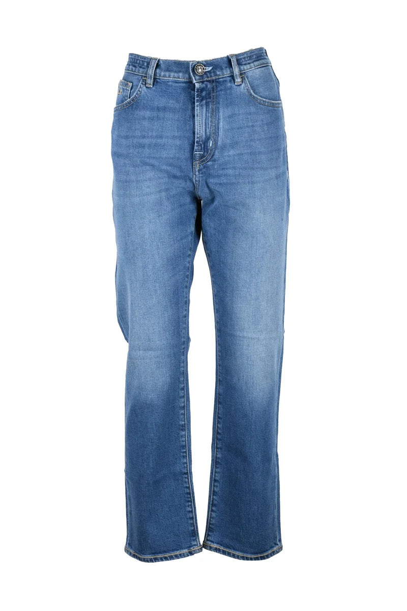 Mid-Rise Blue Denim Jeans