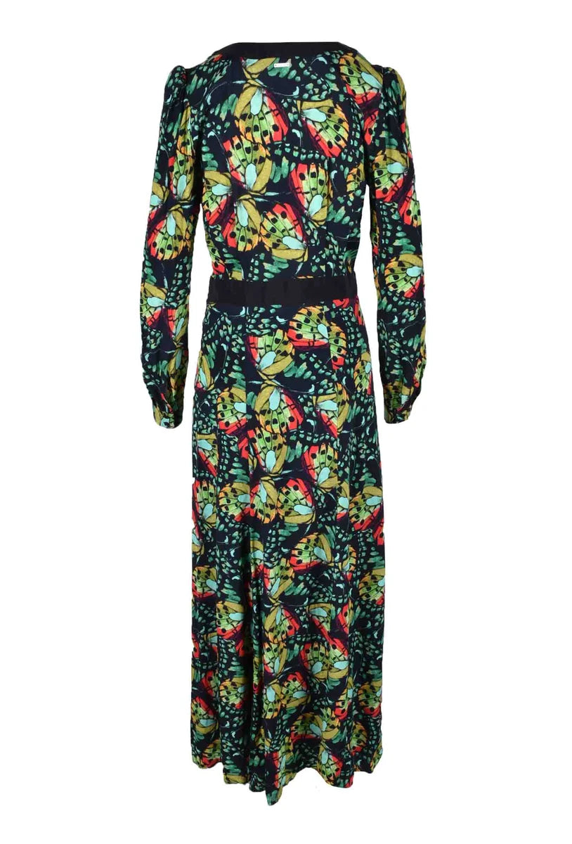 Knee-Length Abstract Midi Dress