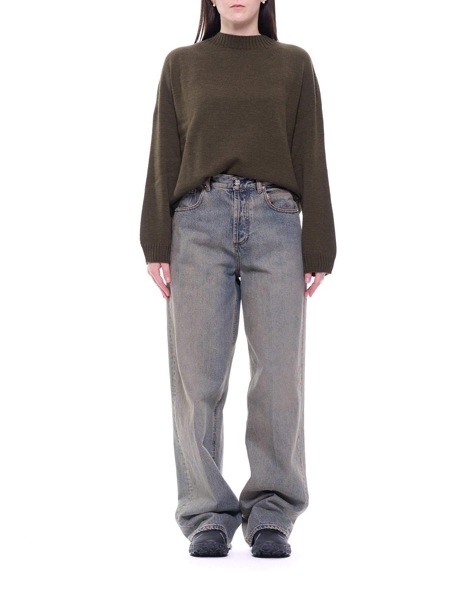 Relaxed Boyfriend-Fit Jeans With High-Rise Waist