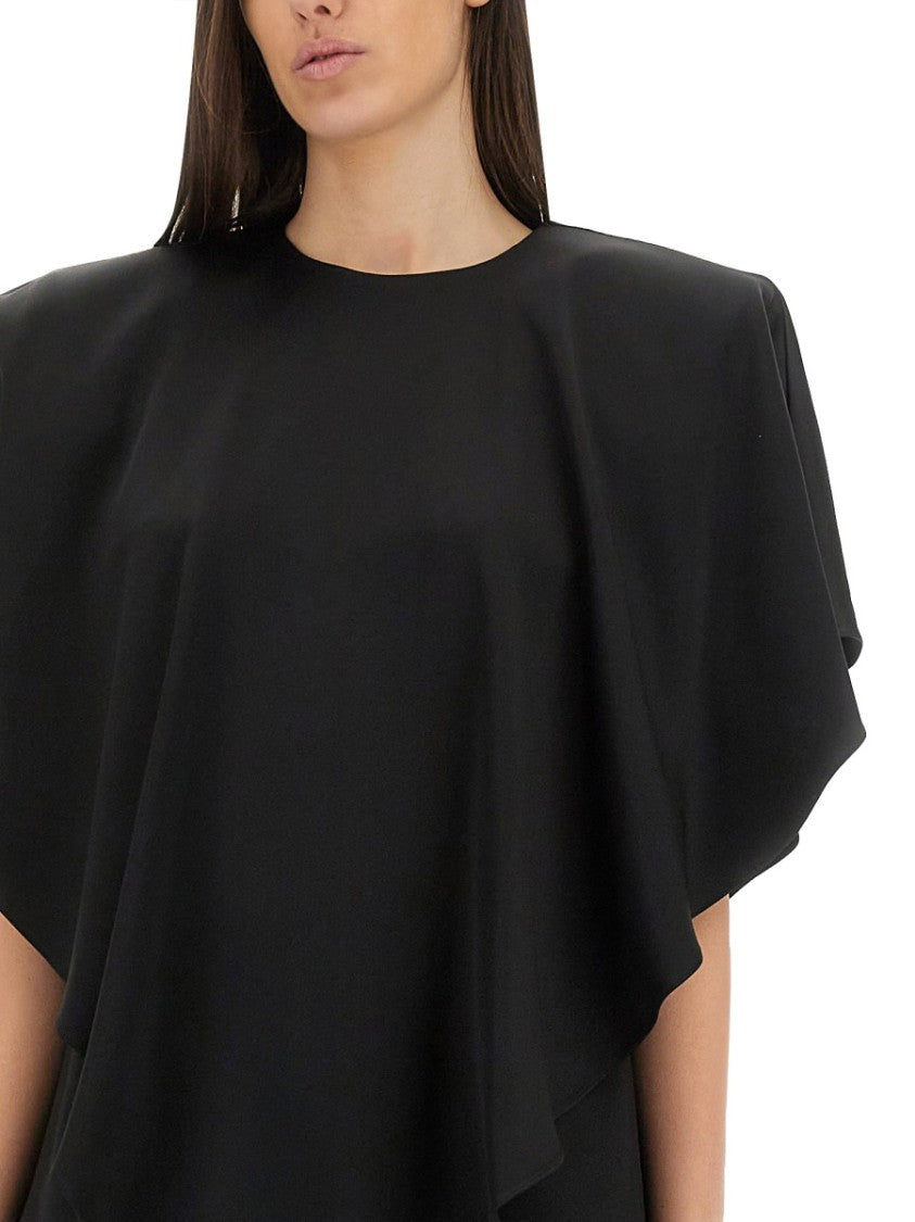 Draped Black Top