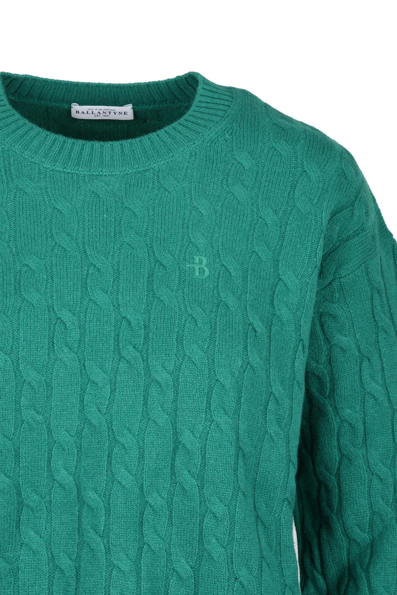 Crew Neck Sweater - Green