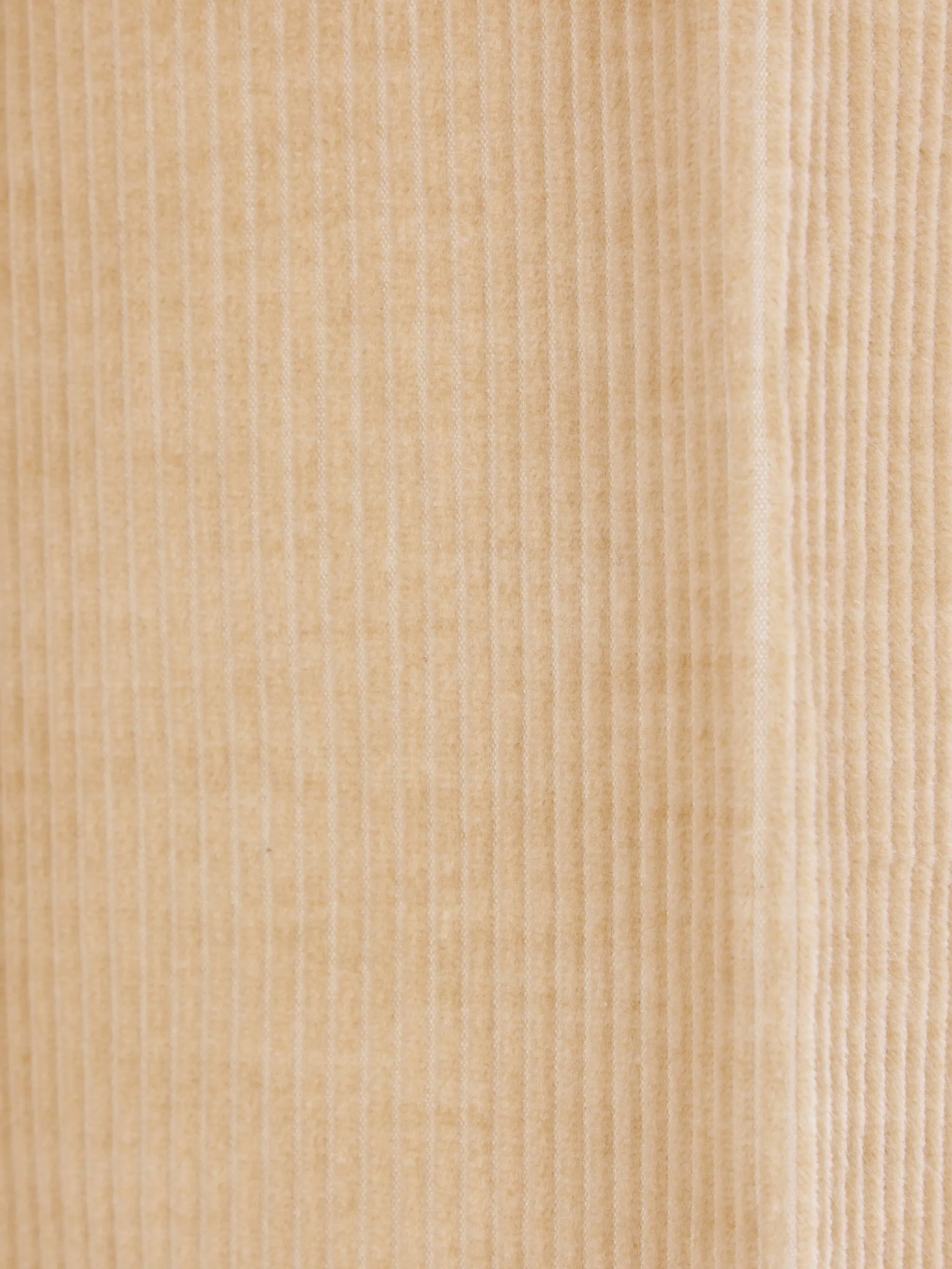 Beige Wide-Leg Textured Corduroy Pants