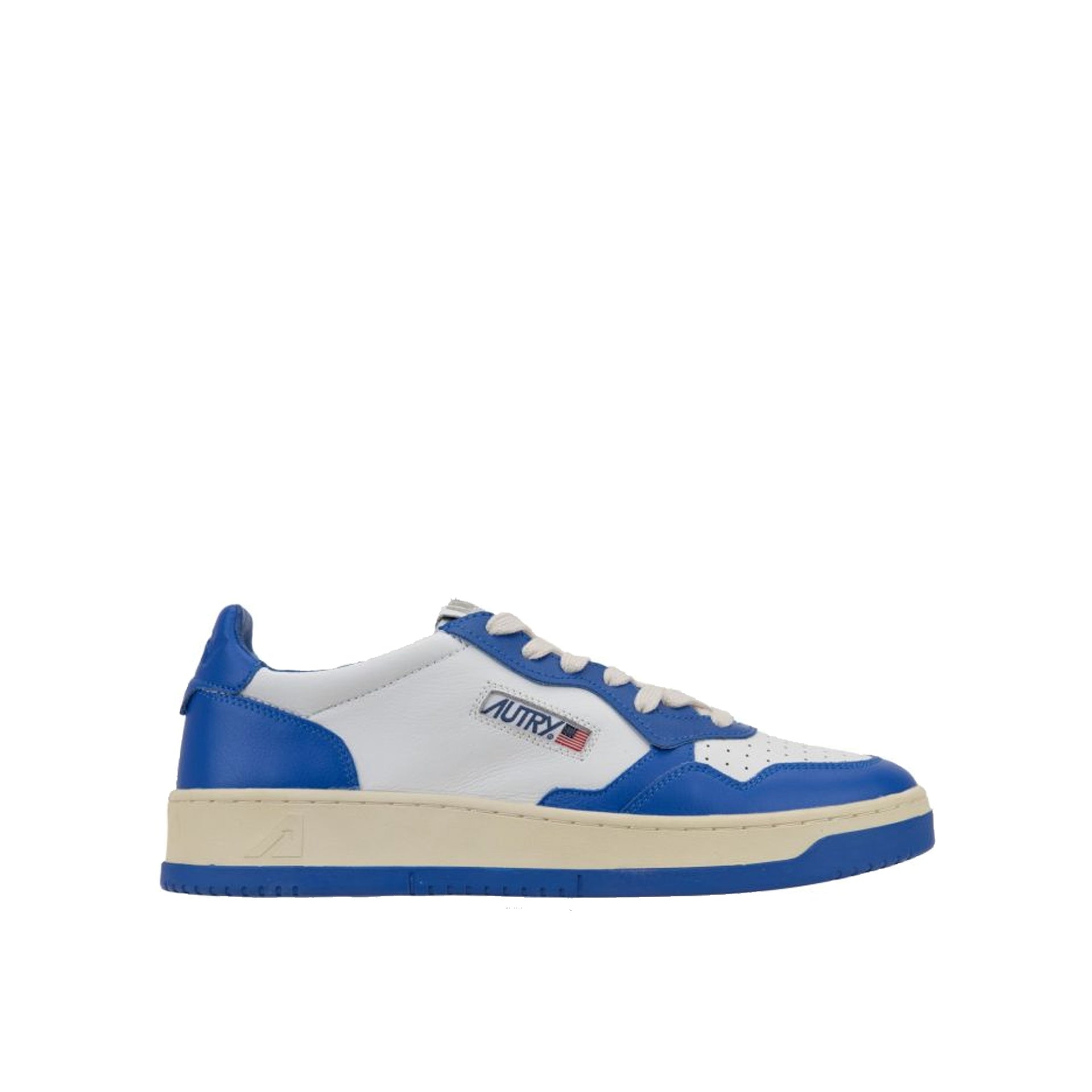 Bicolored Leather Low-Top Sneakers With Contrasting Panels