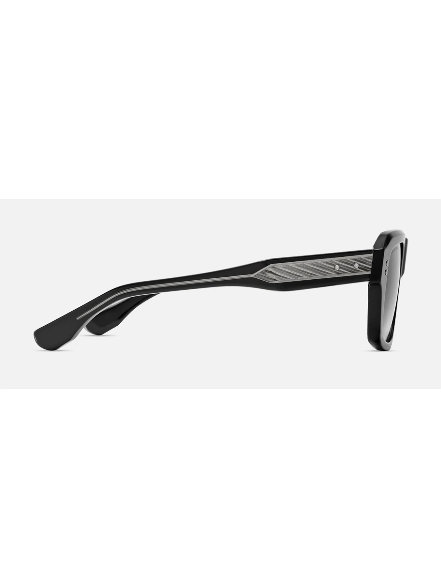 Bold Angular-Frame Sunglasses with Textured Temples