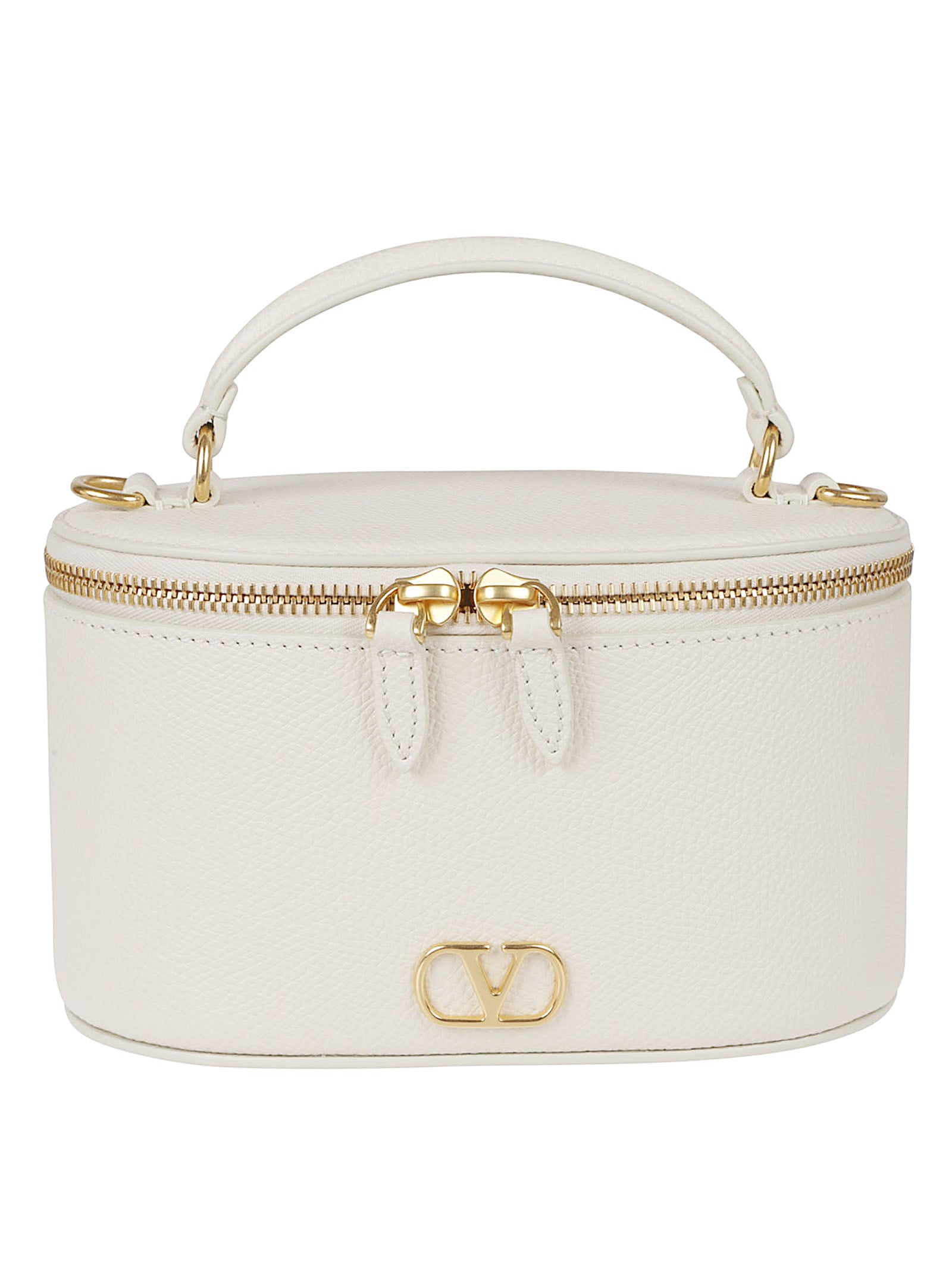 Textured Leather Mini Vanity Bag