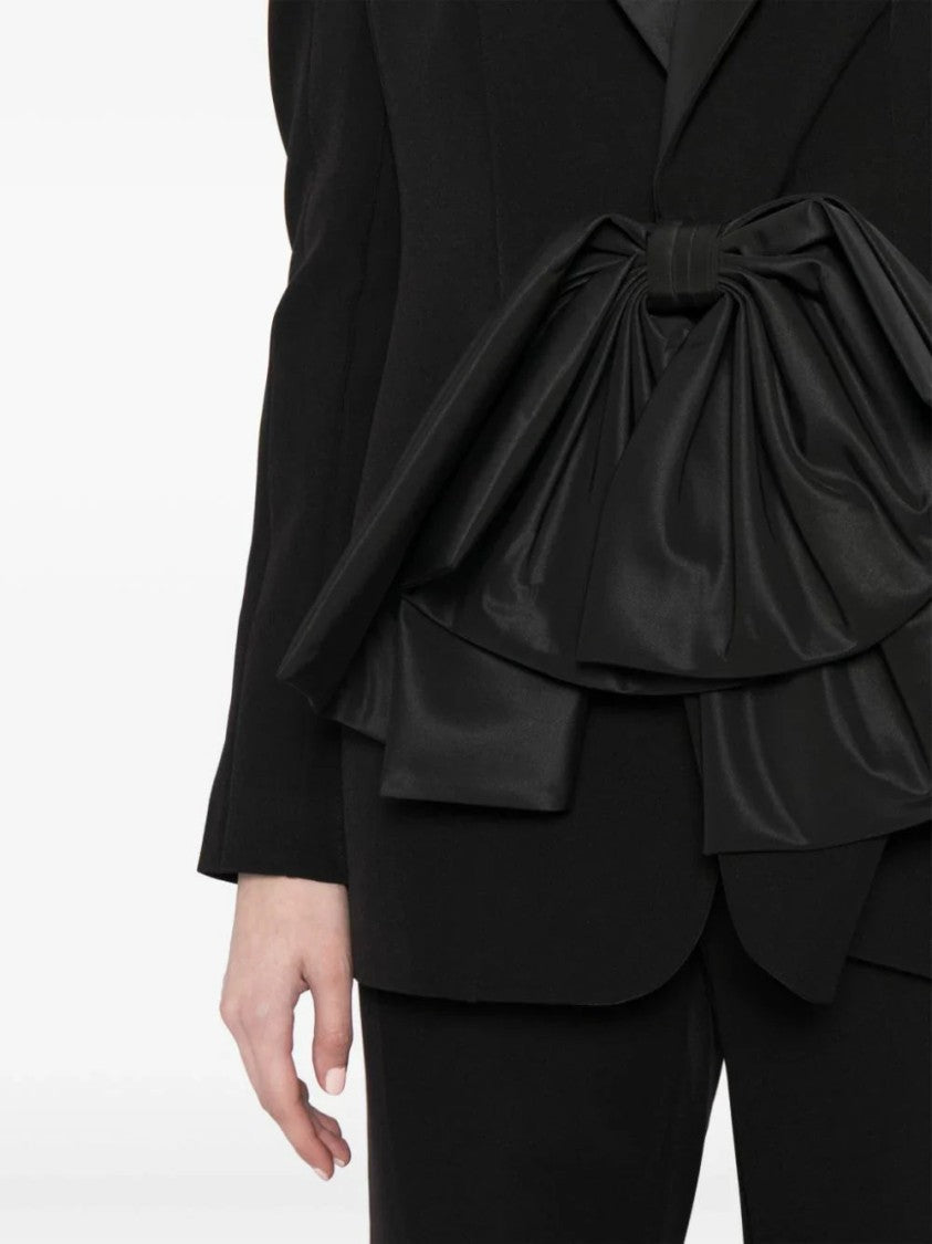 Crepe Tailored Jacket With Taffeta Collar