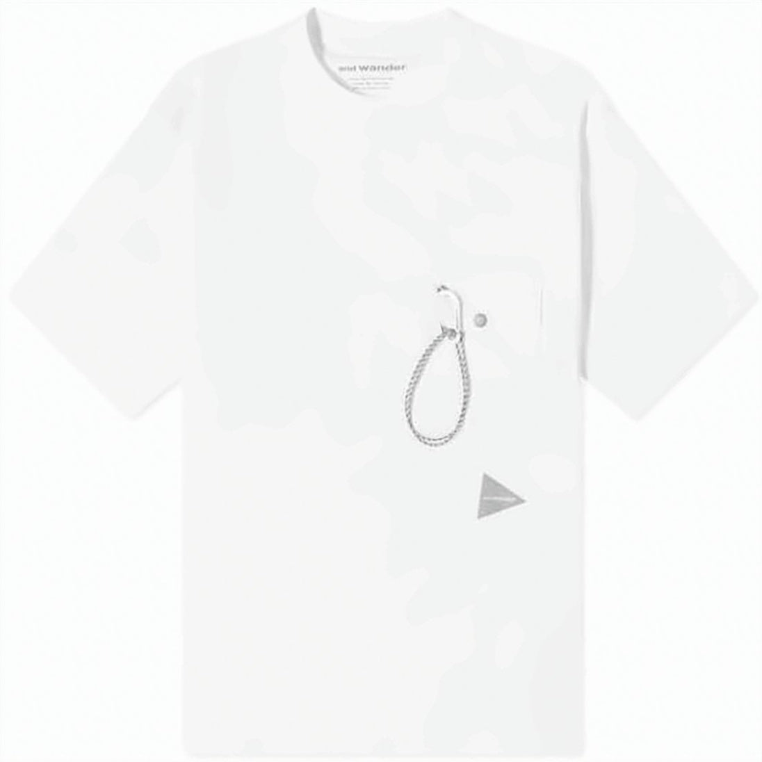 Short-Sleeved T-Shirt with Chest Pocket and Chain Detail